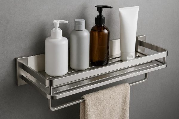 Modern Wall Mounted Bathroom Shelf Stainless Steel