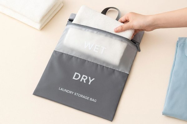 12 Travel Laundry Storage Bag Wet Dry Separator