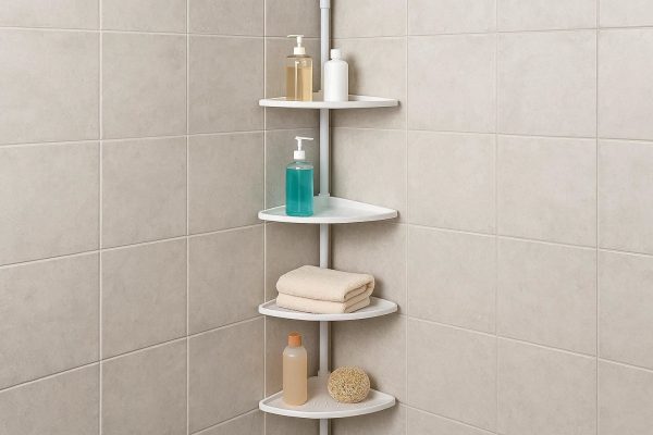 Corner Shower Caddy Adjustable Tension Rod