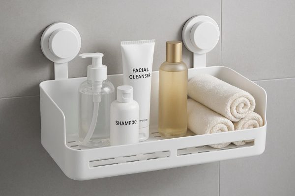 Suction Cup Bathroom Shelf Large Capacity