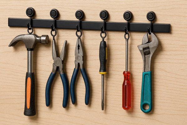 Magnetic Tool Hooks Workshop Organization